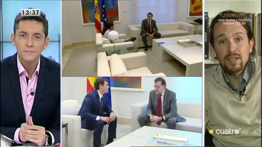Pablo Iglesias: “Algunos tardan 20 minutos en decirle a Rajoy que no, yo he tardado dos minutos”