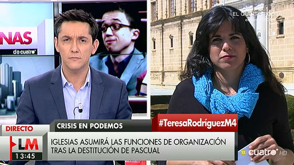 La entrevista de Teresa Rodríguez en 'Las Mañanas de Cuatro', a la carta