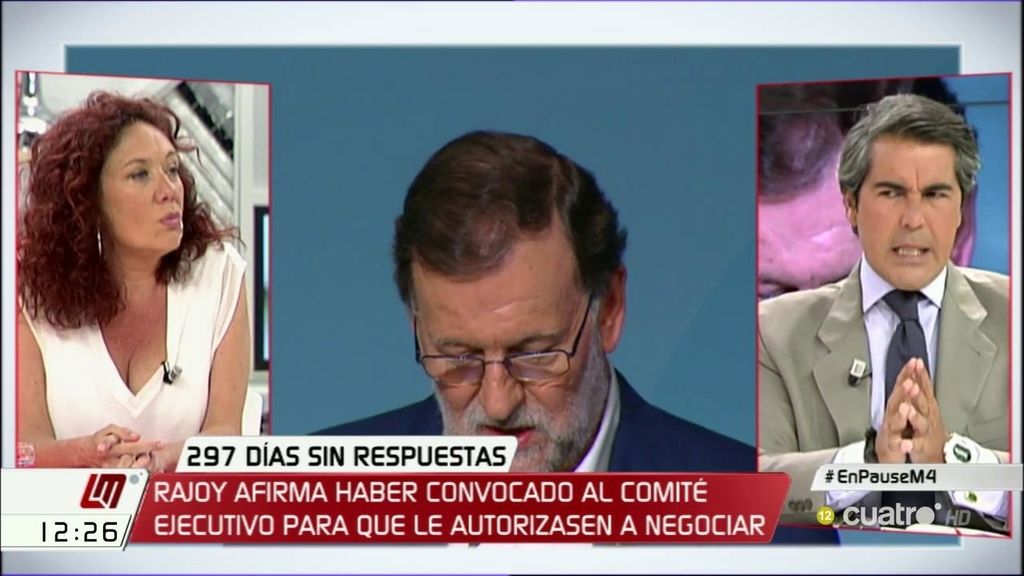 C. Fallarás, de Rajoy tras contestar a una periodista: “El PP hacía teatro, ahora burla”