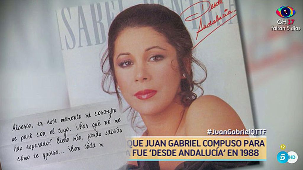 "Te quiero con mi alma, descansa cariño": la carta de Isabel Pantoja a Juan Gabriel