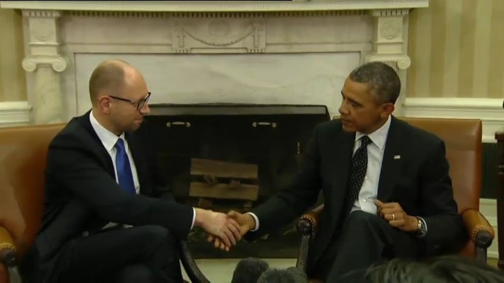 Obama recibe en la Casa Blanca al primer ministro de Ucrania
