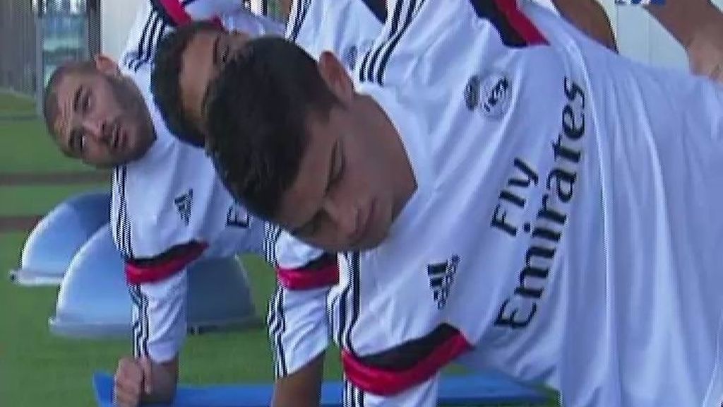 James realiza su primer entrenamiento con el Real Madrid