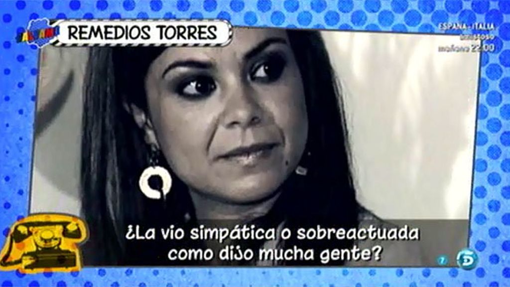 Remedios Torres, orgullosa de la entrevista que Mª José Campanario dio en televisión