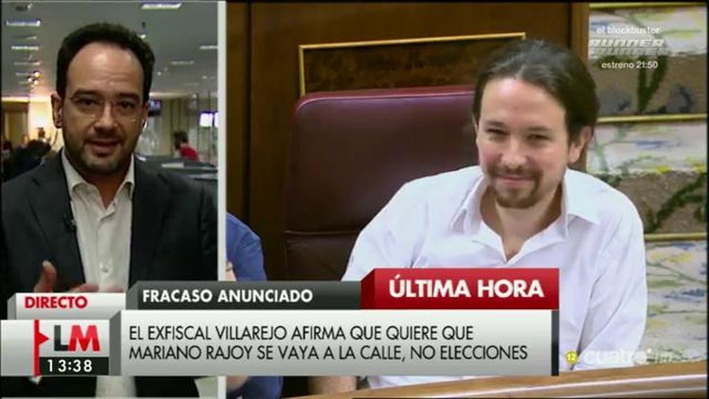 A. Hernando, tras la ruptura de Villarejo con Podemos: “Expresa lo que millones de personas, que desean que haya un cambio”