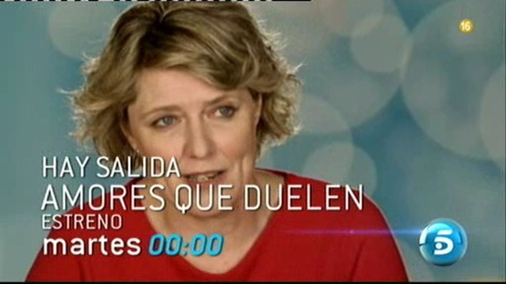 'Amores que duelen', estreno en Telecinco este martes a las 00.00 horas