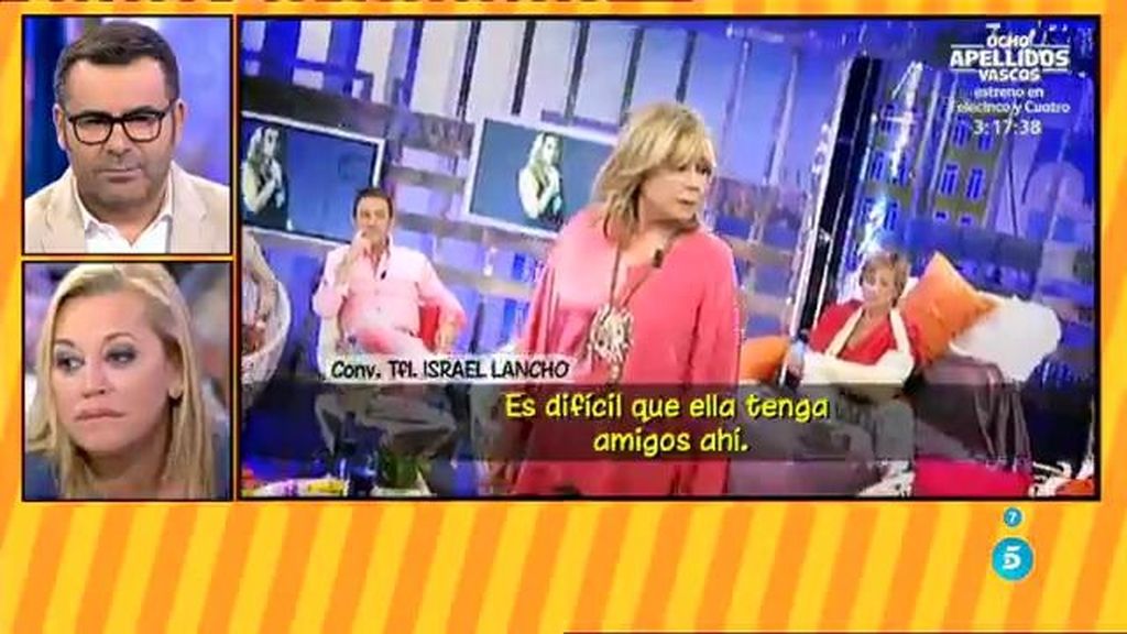 Israel Lancho, sobre J.J. Vázquez: "El menos amigo es el presentador, el más interesado"