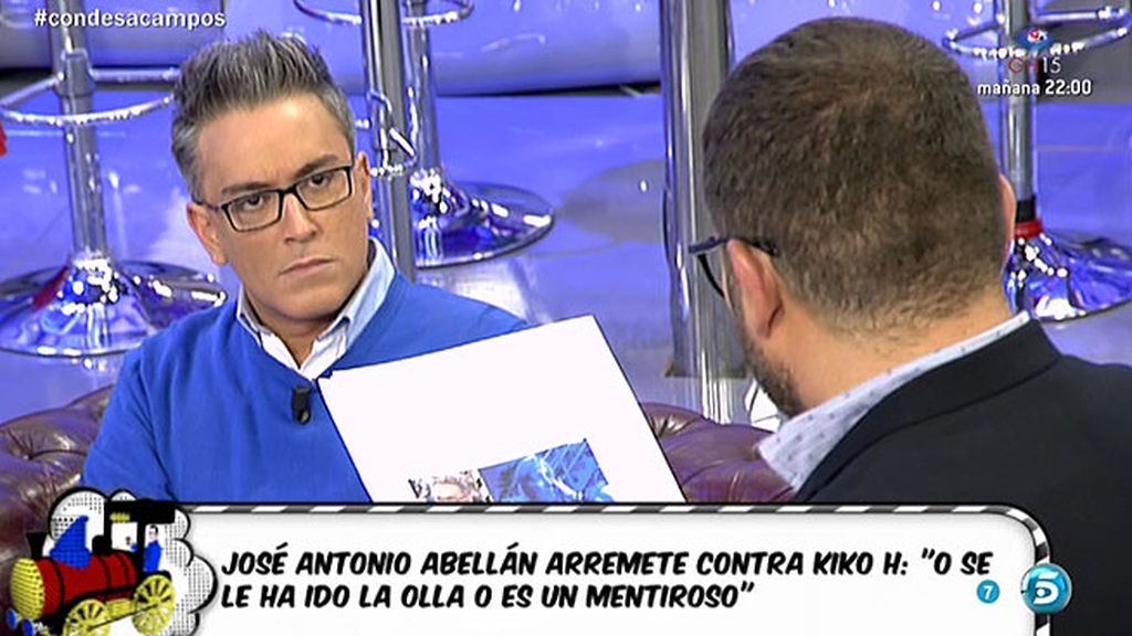 J. A. Abellán: "No sé si a Kiko Hernández se le ha ido la olla o es un mentiroso"