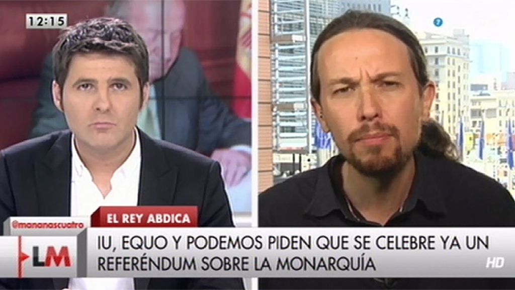 Pablo Iglesias: "Las élites del PSOE y el PP tienen miedo de que voten los ciudadanos"