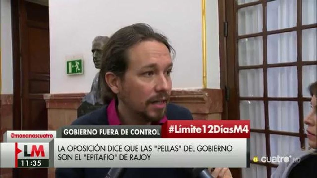 P. Iglesias: “España no está haciendo pellas, es muy triste que el Gobierno lo haga”