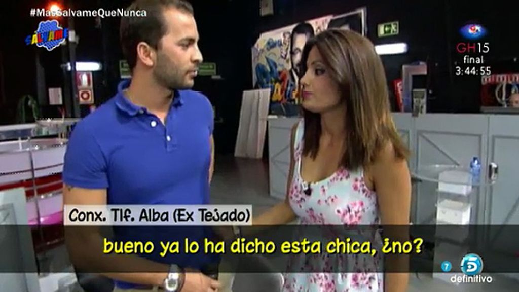 Alba, sobre Sandra: "Yo creo a Antonio, y él me dice que solo son amigos"