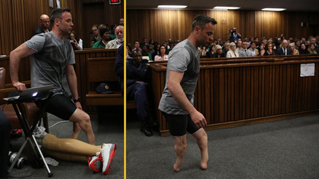 Oscar Pistorius camina sobre sus muñones por su libertad