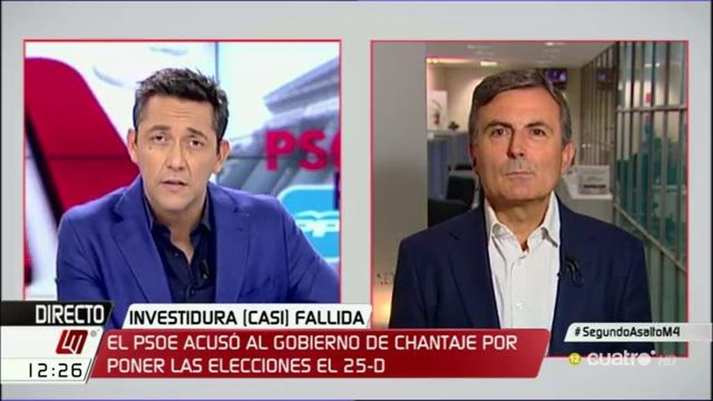 P. Saura: "Las terceras elecciones serían una responsabilidad al 100% de Rajoy"