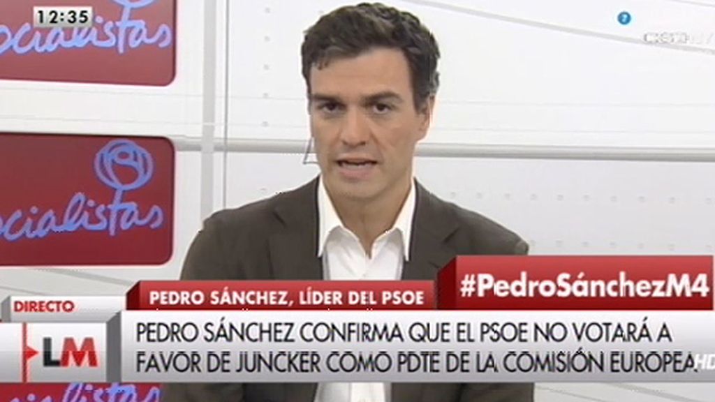 Pedro Sánchez: "No vamos a coaligarnos con el PP en Madrid ni en Bruselas"