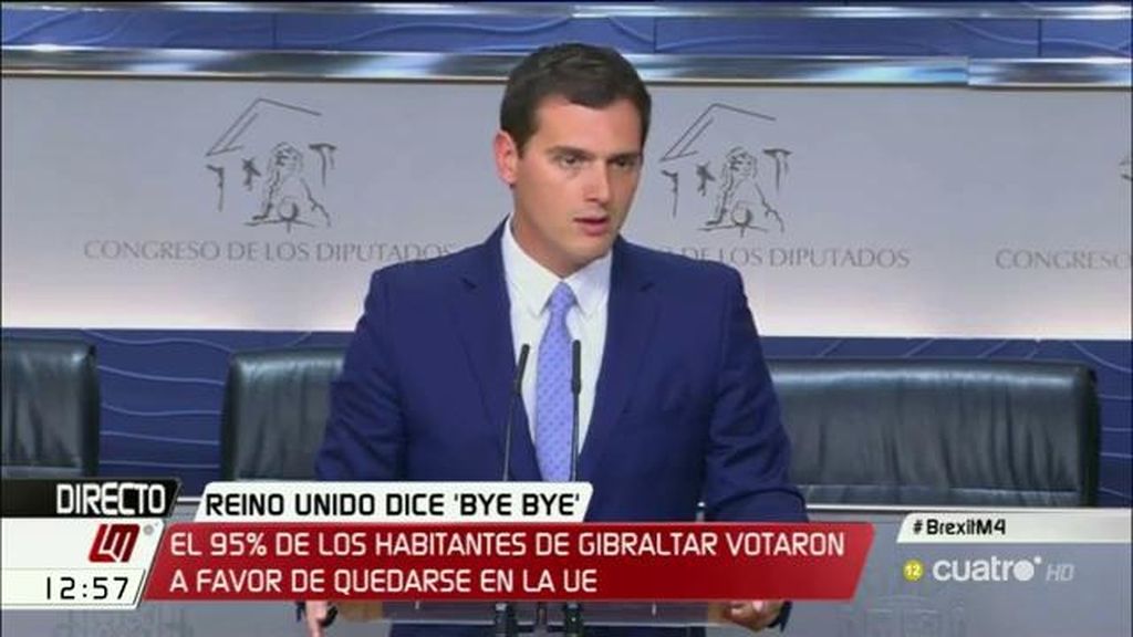 Albert Rivera, del ‘Brexit’: “Conservadores y populistas han decantado la balanza”