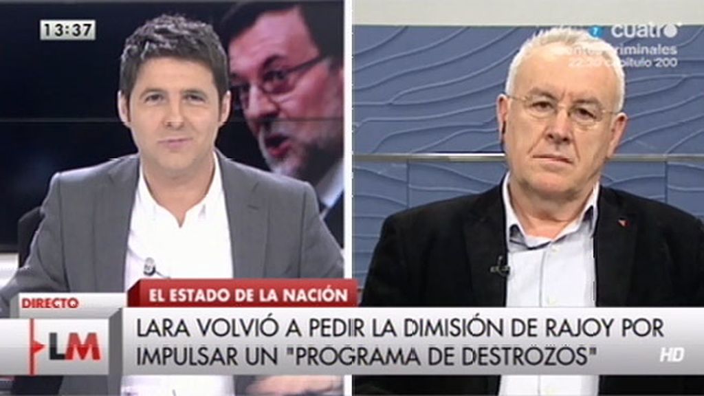 Cayo Lara: "El programa de reformas del PP es un programa de destrozos a la ciudadanía"