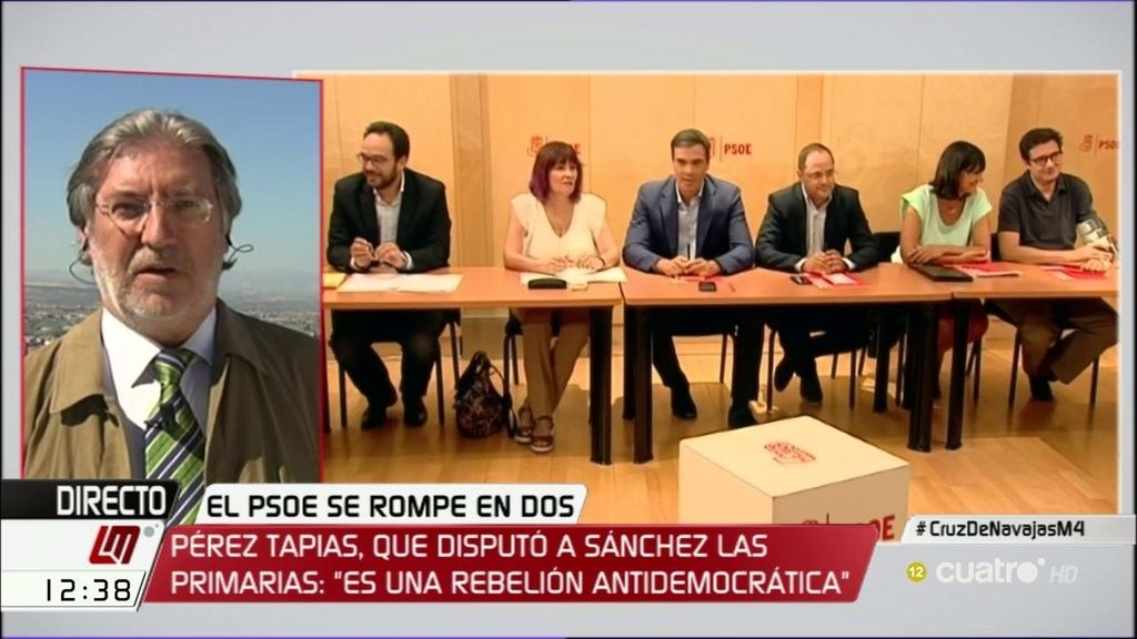 Pérez Tapias: “Es una rebelión antidemocrática y desleal”