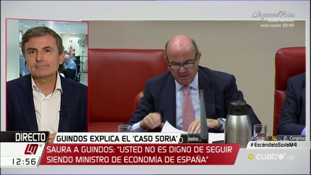 Pedro Saura: “Tras su penosa intervención, se tiene que ir el señor Guindos”