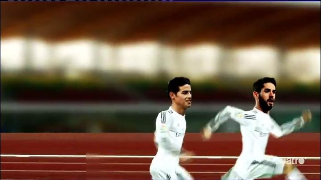 James Rodríguez parece estar por detrás de Isco en su lucha por el puesto de titular