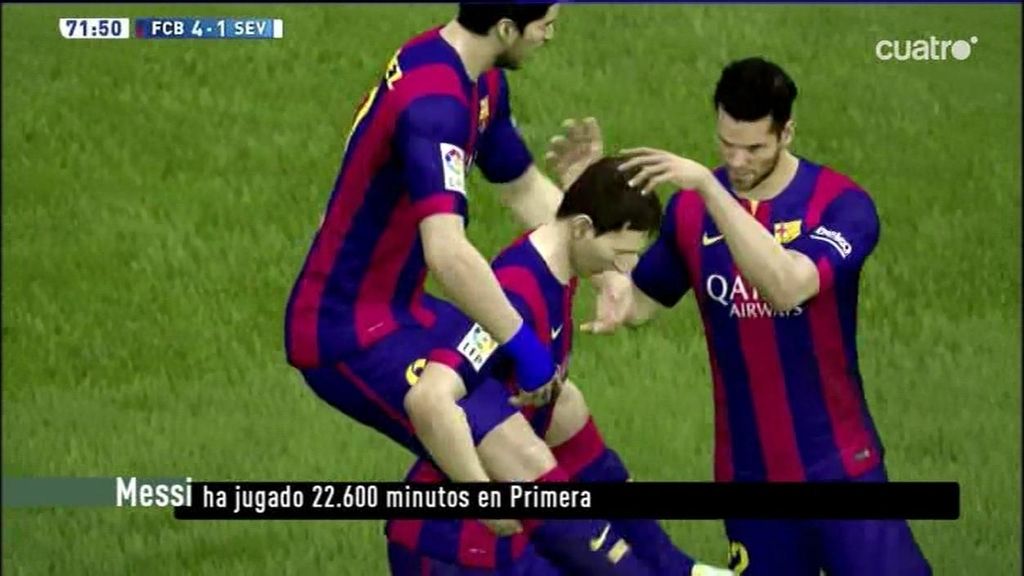 Messi también supera a Zarra en el FIFA 15: un aficionado reproduce sus goles al Sevilla