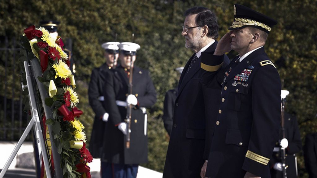 Rajoy honra a los soldados americanos muertos en combate