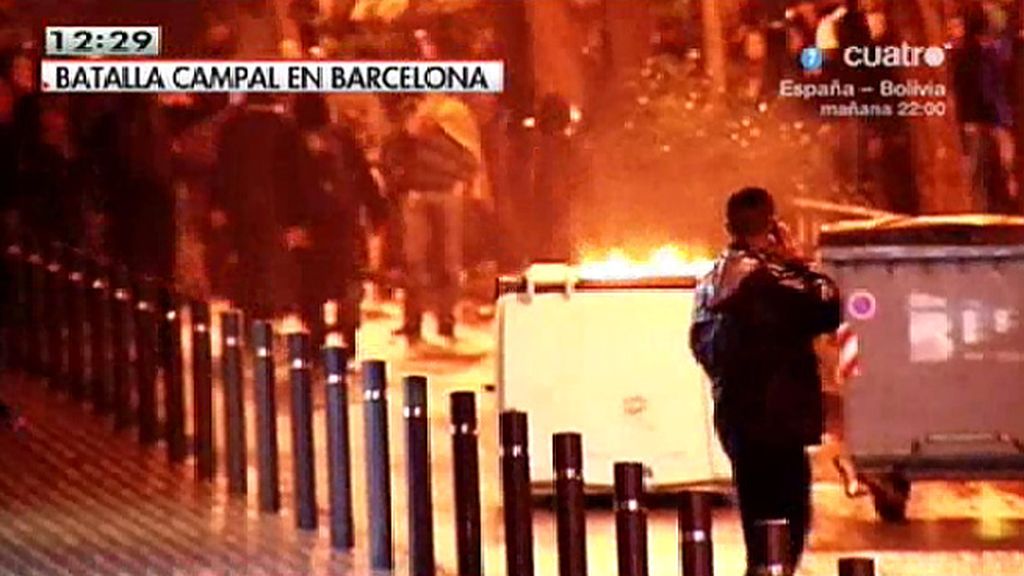 Un equipo de ‘LMDC’, testigo de las protestas y los altercados en Barcelona