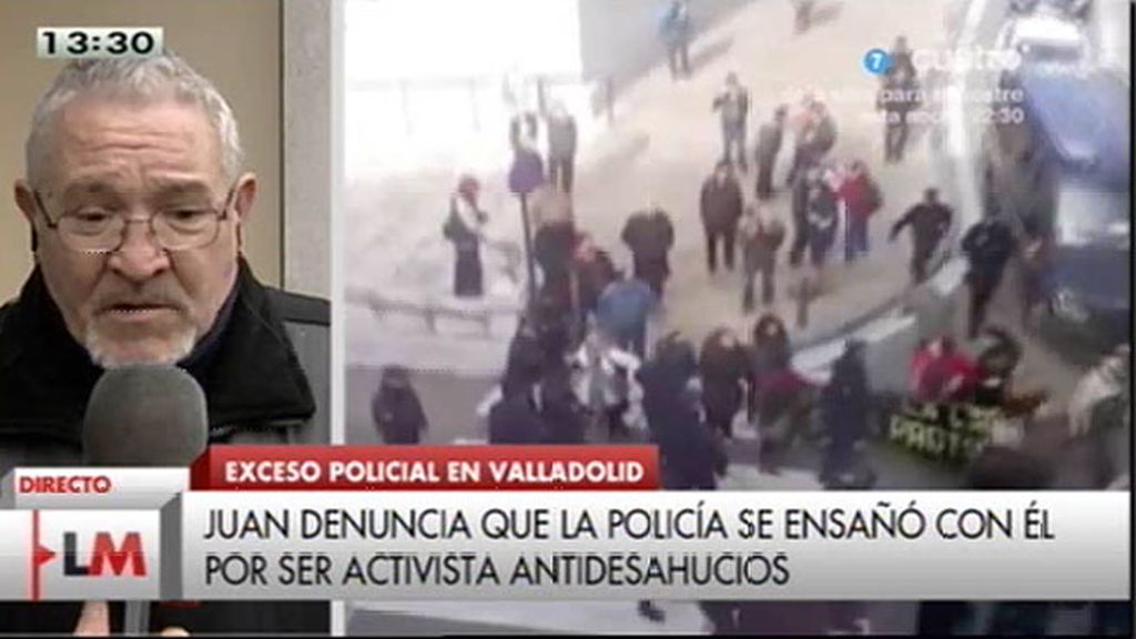 Juan Hernández: "Los agentes sacaron su defensas y se liaron a patadas con todos"