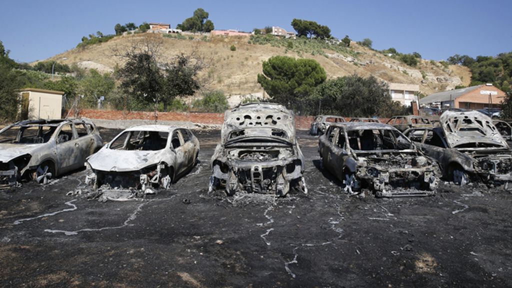 Los dueños de los coches quemados en Paracuellos, pendientes de los seguros