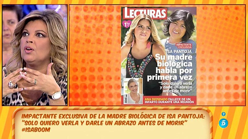 Terelu Campos, sobre la exclusiva de la madre biológica de Isa Pantoja: “Chabelita no se imaginaba algo así”