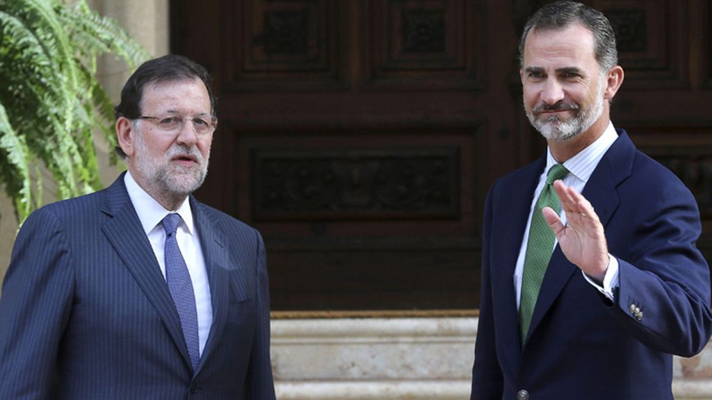 Despacho tradicional de Rajoy con el Rey en Marivent