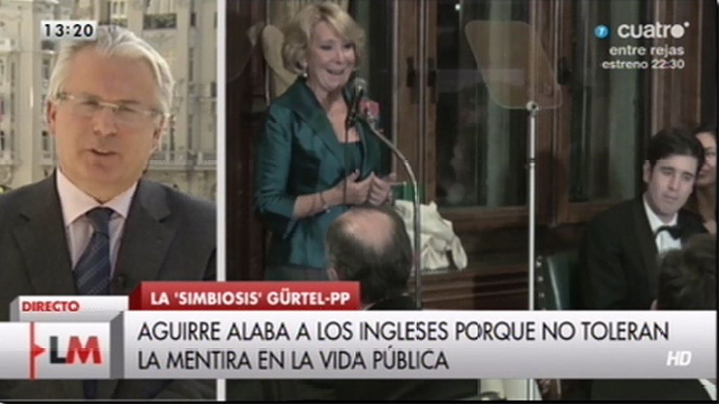 Garzón, sobre Aguirre: "No veo que tenga la misma necesidad de verdad cuando se trata de lo que acontece en la trama Gürtel"