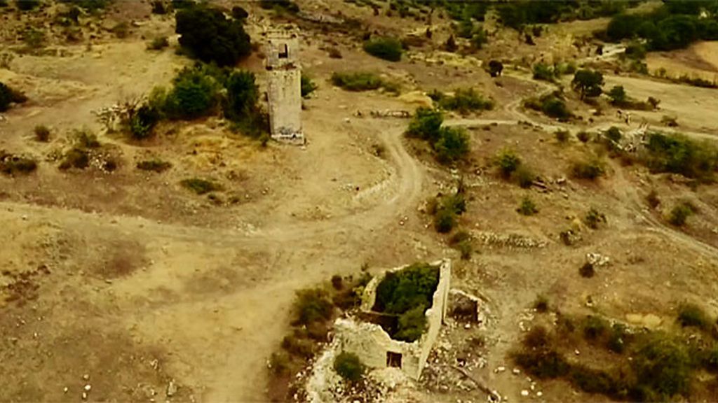 El pueblo fantasma de Ochate, visto desde el aire con el dron de ‘Cuarto Milenio’