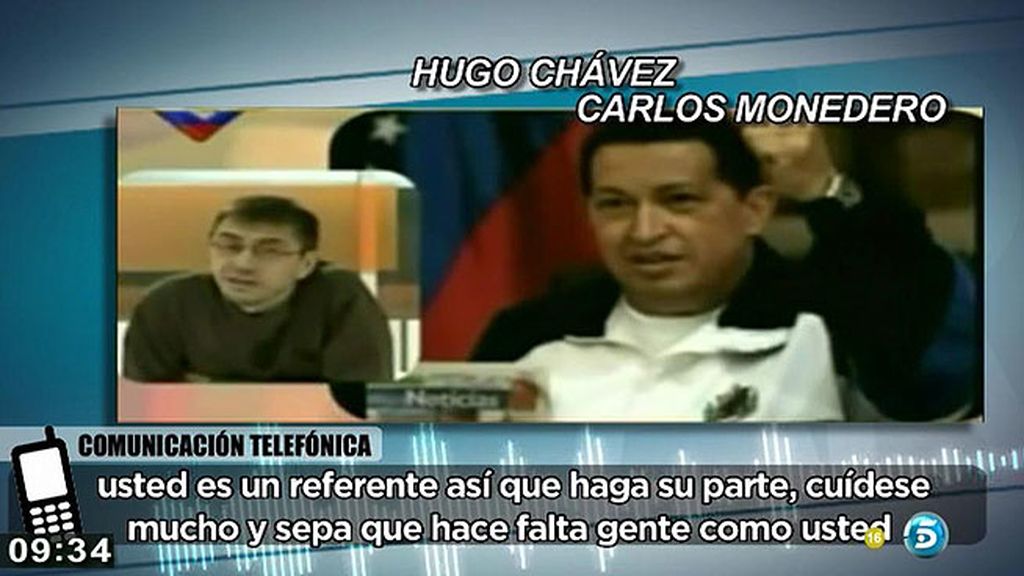 La conversación telefónica de Juan Carlos Monedero y Hugo Chávez, en 'AR'