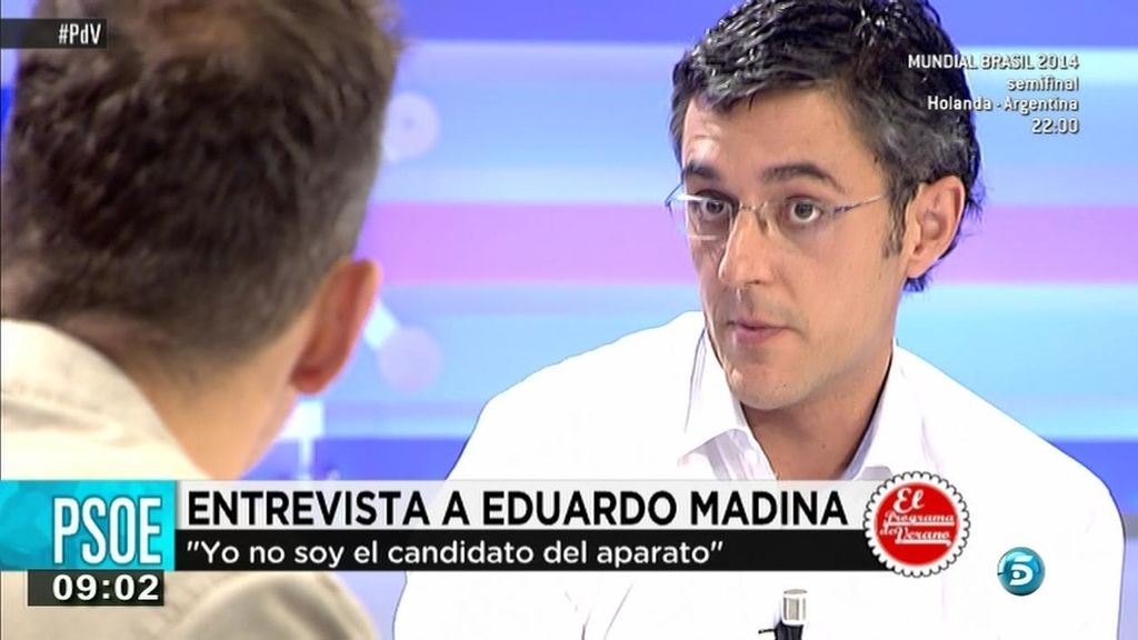 Eduardo Madina: "Yo no soy el candidato del aparato"