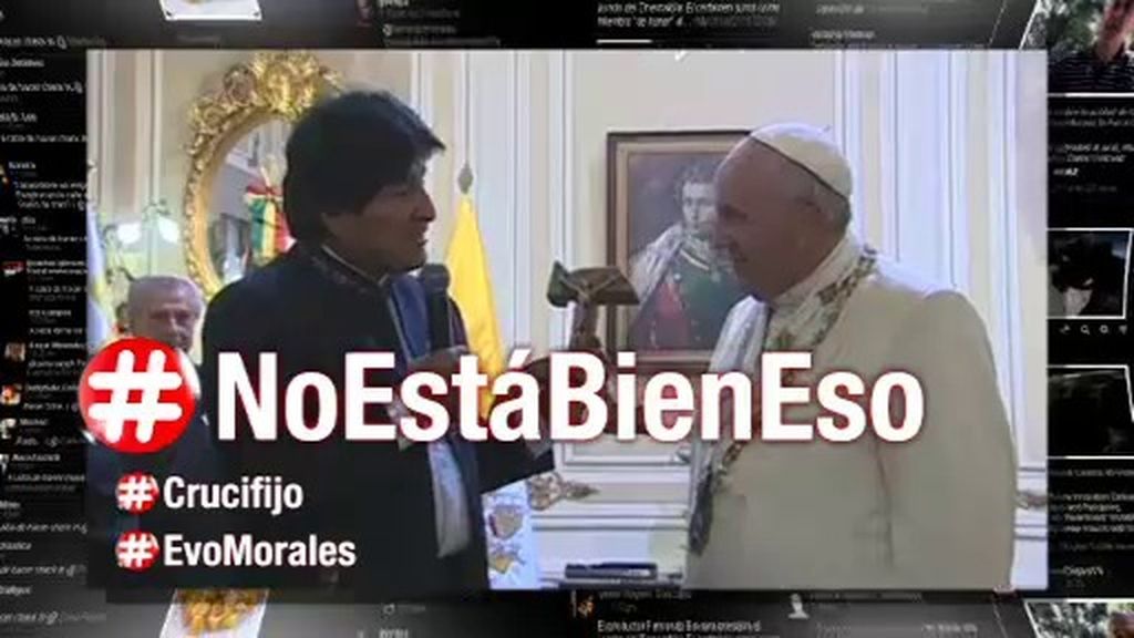 #HoyEnLaRed: Internet está que trina con el crucifijo de Evo Morales