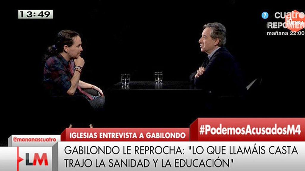 Gabilondo explica a Iglesias por qué les atacan: “Está en juego el poder”