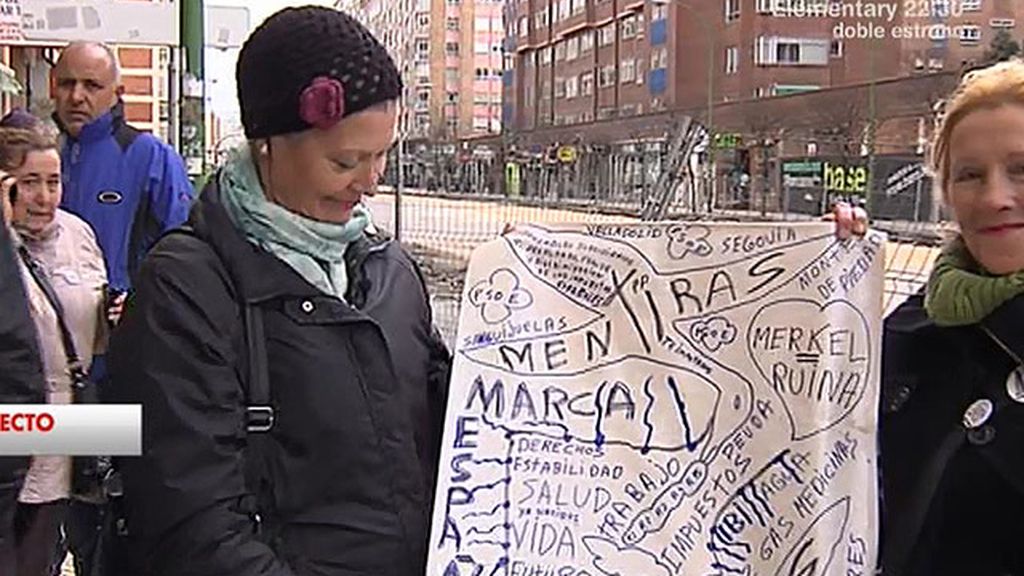 Ascensión, la vecina más combativa de Gamonal, le canta las cuarenta a Rajoy