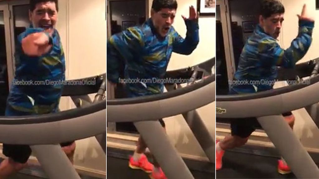 Maradona arrasa en la Red con este peculiar entrenamiento para las fiestas navideñas