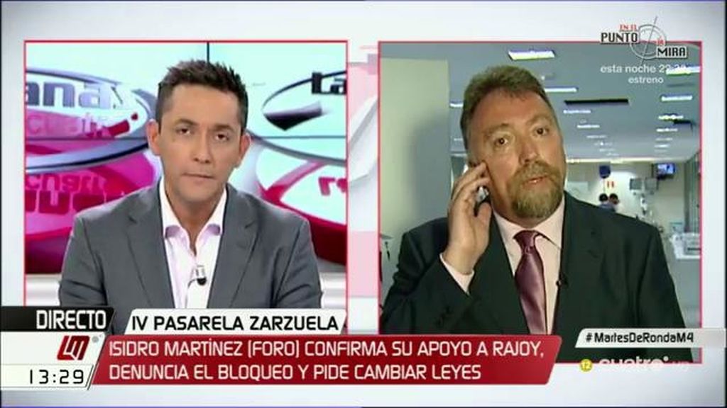 Isidro Martínez confirma su apoyo a Rajoy: "Debería gobernar la lista más votada"