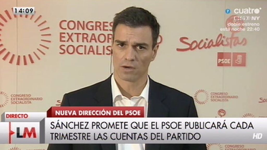 Sánchez: "Lo que no podemos hacer es quebrar expectativas de personas humildes que sufren mucho la crisis"