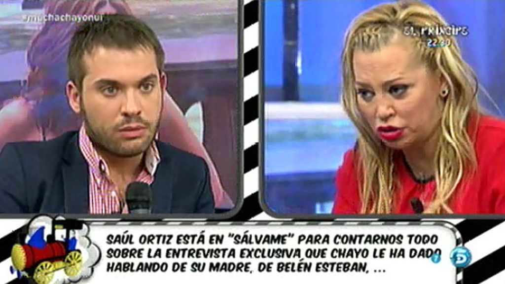 Belén, a Saúl Ortiz: "Espero que Chayo no hable de la relación entre su madre y yo"