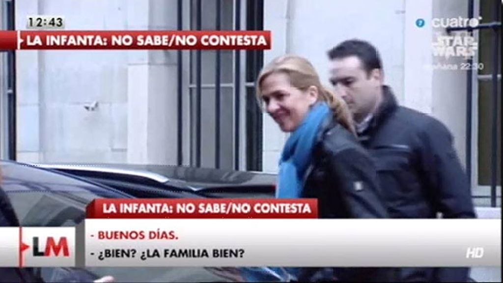Primeras imágenes, en exclusiva, de la Infanta Cristina tras su declaración