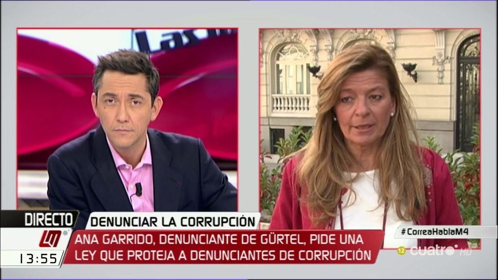 Ana Garrido pide una ley que proteja a aquellos que denuncien la corrupción
