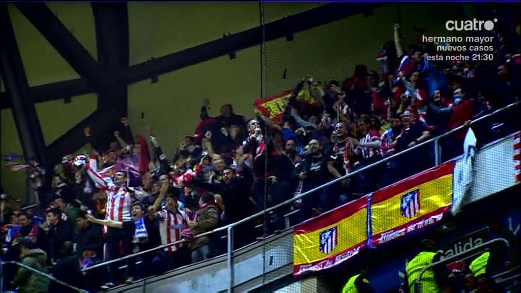 En el Bernabéu terminaron sonando los cánticos de la afición del Atlético de Madrid