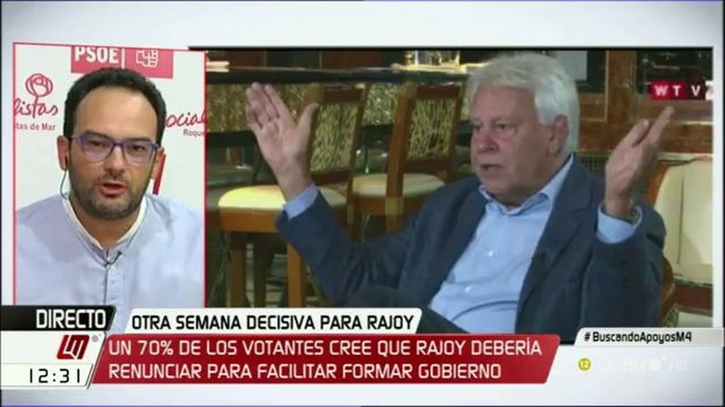 Hernando: “Respetando a F. González, escuchándole con atención, creemos que no podemos apoyar la investidura de Rajoy”
