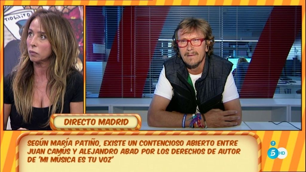 Alejandro Abad tiene un contencioso con Juan Camus, según María Patiño