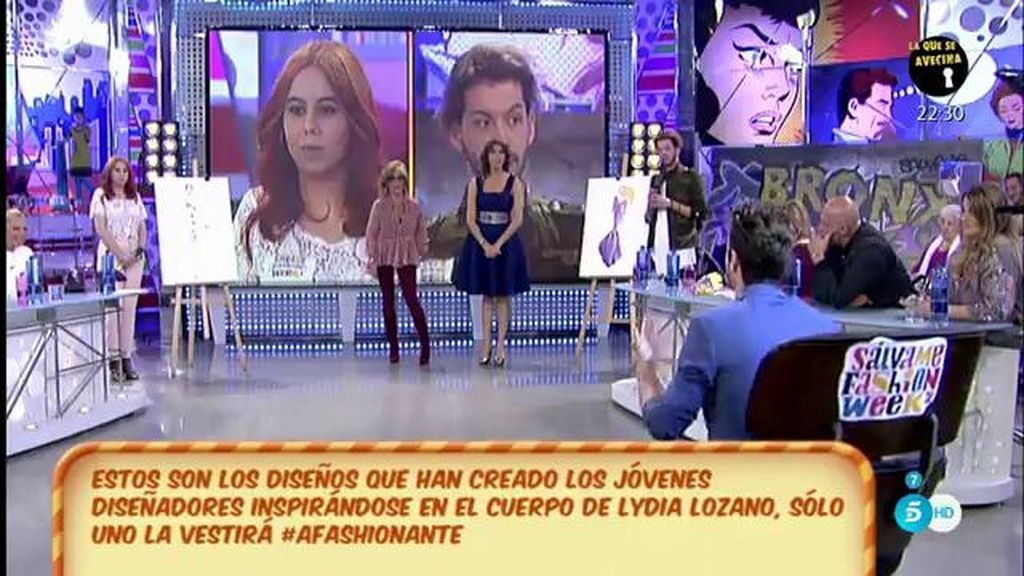 Lydia Lozano lucirá un vestido original con estampado hecho con huevo y servilleta