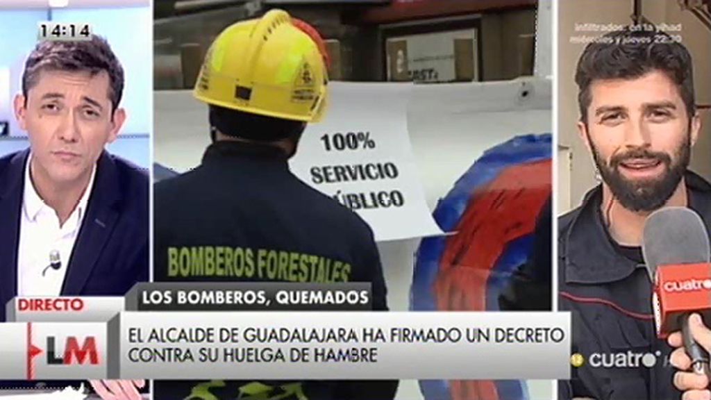 Los bomberos de Guadalajara, en huelga de hambre