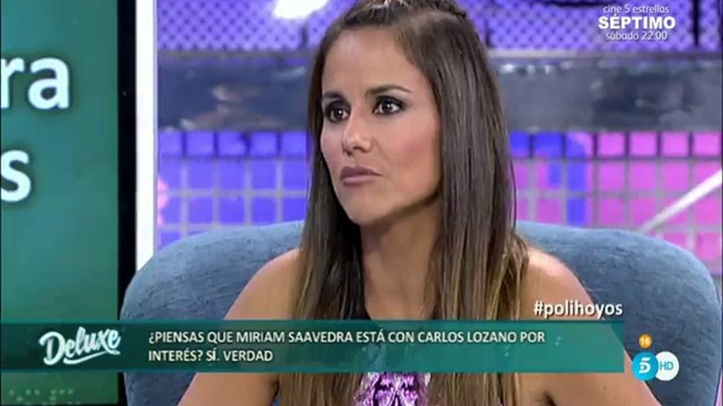 Mónica Hoyos ha llegado a pensar que Miriam está con Carlos por interés