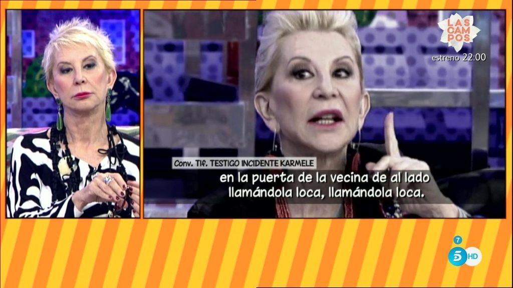 Una vecina, de Karmele: "La encontré aporreando la puerta de la vecina"