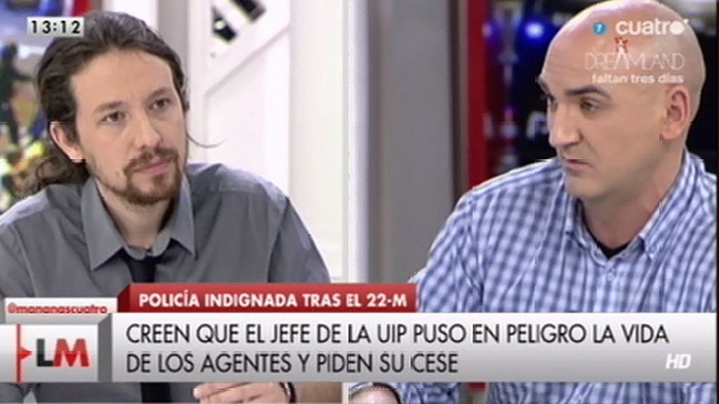 Serafín Giraldo, portavoz de la UFP, confunde a Pablo Iglesias con Carromero